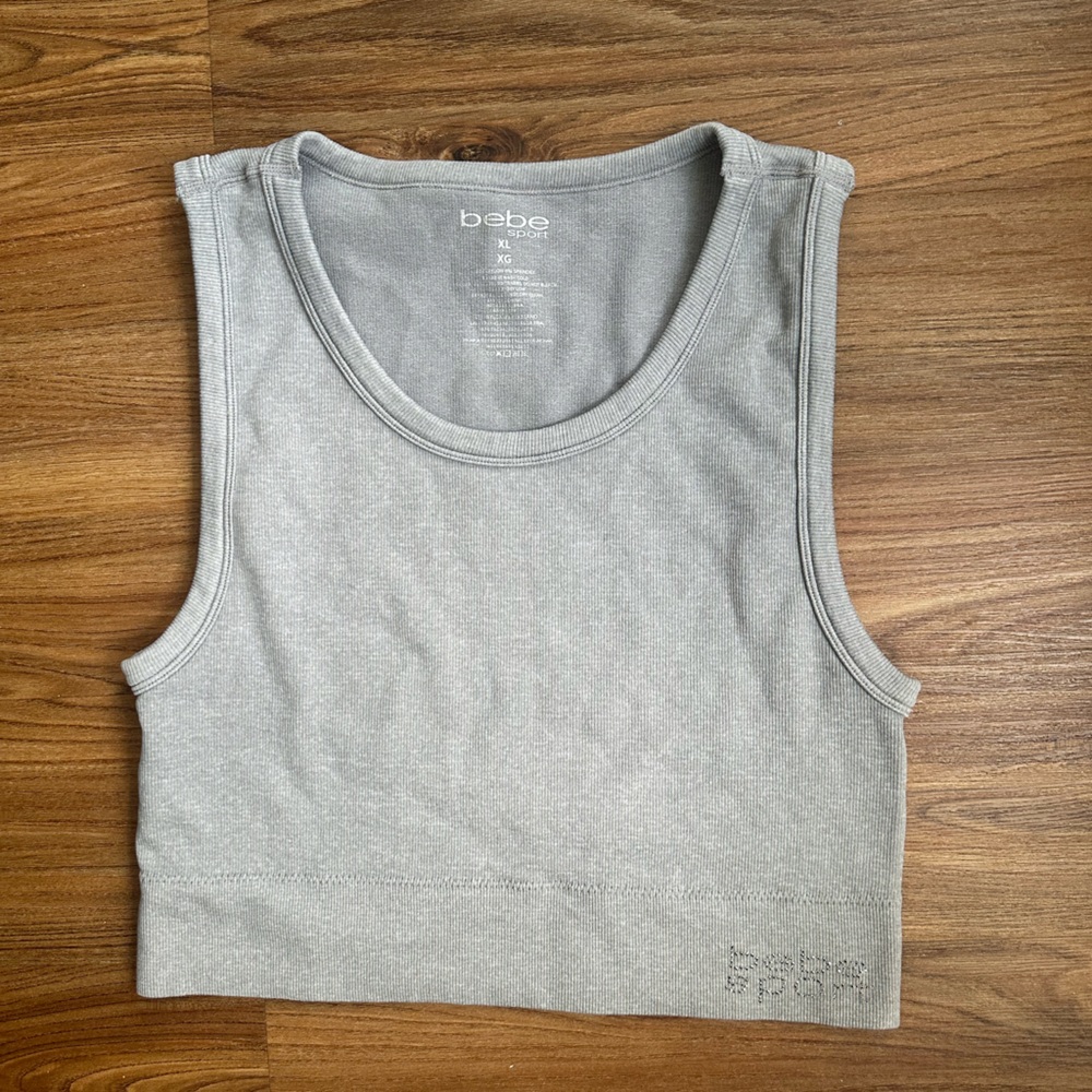 Bebe Light Gray Sleeveless Top